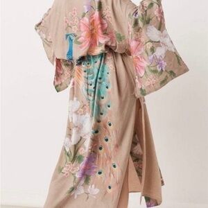 Spell & Gypsy Floral Kimono with Peacock Design